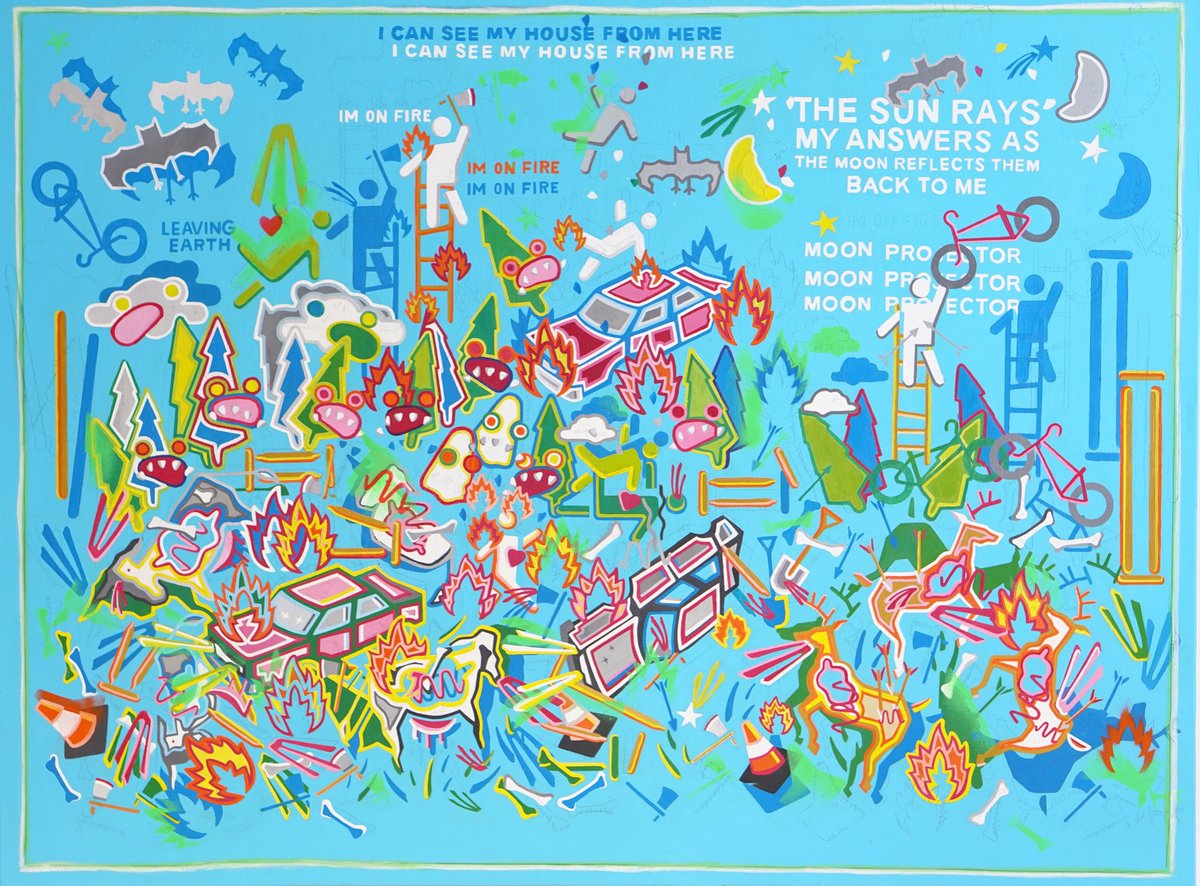 “ I can see my house from here (so high)” 3x4ft oils on canvas