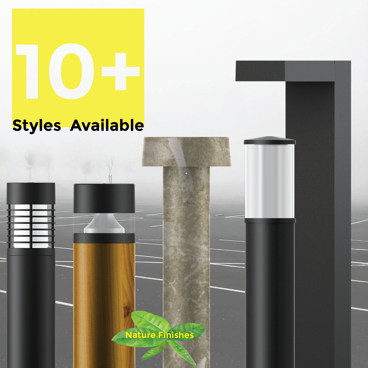 Standard security bollard will stop a 5,500lb vehicle at 30MPH, the K4 rated can withstand a 15,000lb vehicle at 30MPH. Vandal resistant option for areas where the bollard may be prone to vandalism or being pushed over. Most available with Ligman’s Inspired by Nature finishes.