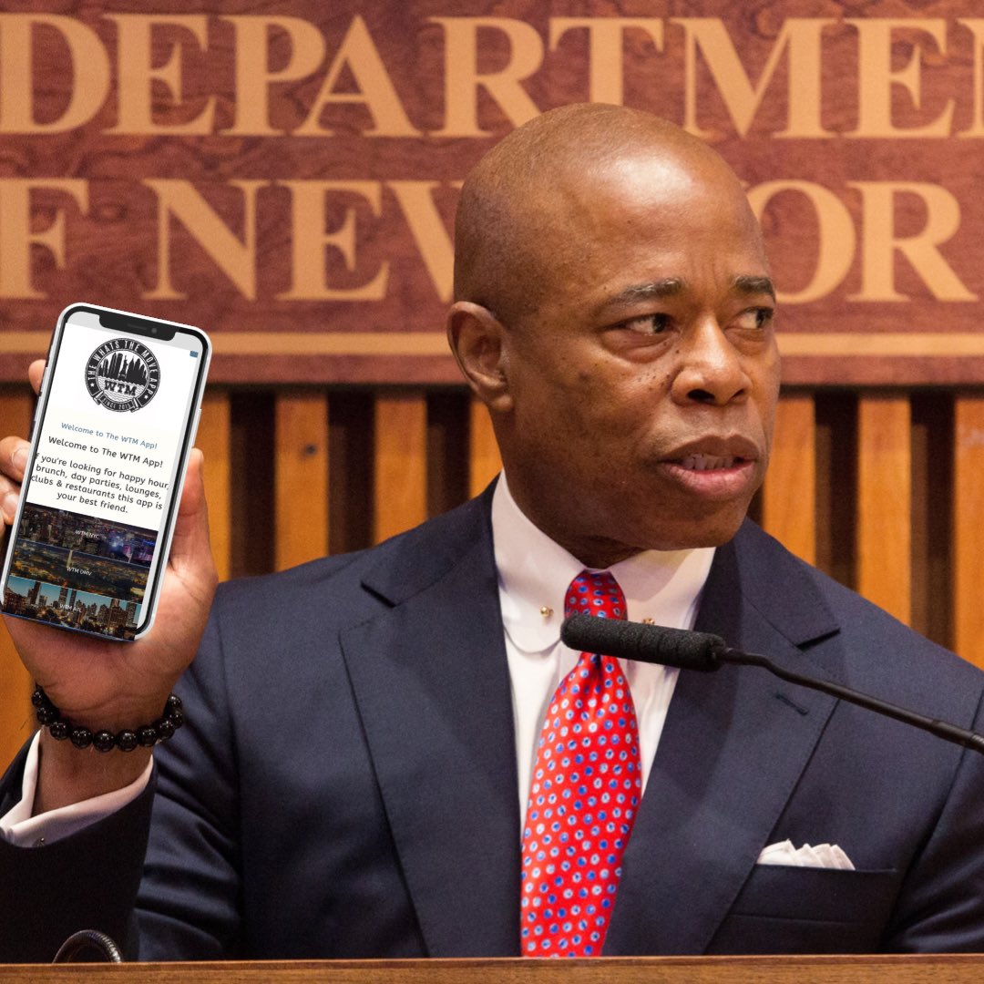 TaqeeBond's tweet photo. [BREAKING] After weeks of speculation, Mayor Adams finally reveals how he was able to have such a lit Summer.

“@TheWTMApp is the only app I use when I’m trying to find something to do, they got everything. Download it &amp; see for yourself” 

Full story: https://t.co/KqNb2JDPyN https://t.co/QYI98KTJPO