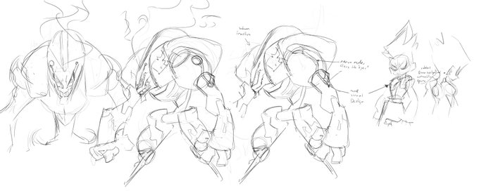 In the process of remodeling my OC igor into a mech story totally not inspired by the style of the artists in studio trigger 👁 