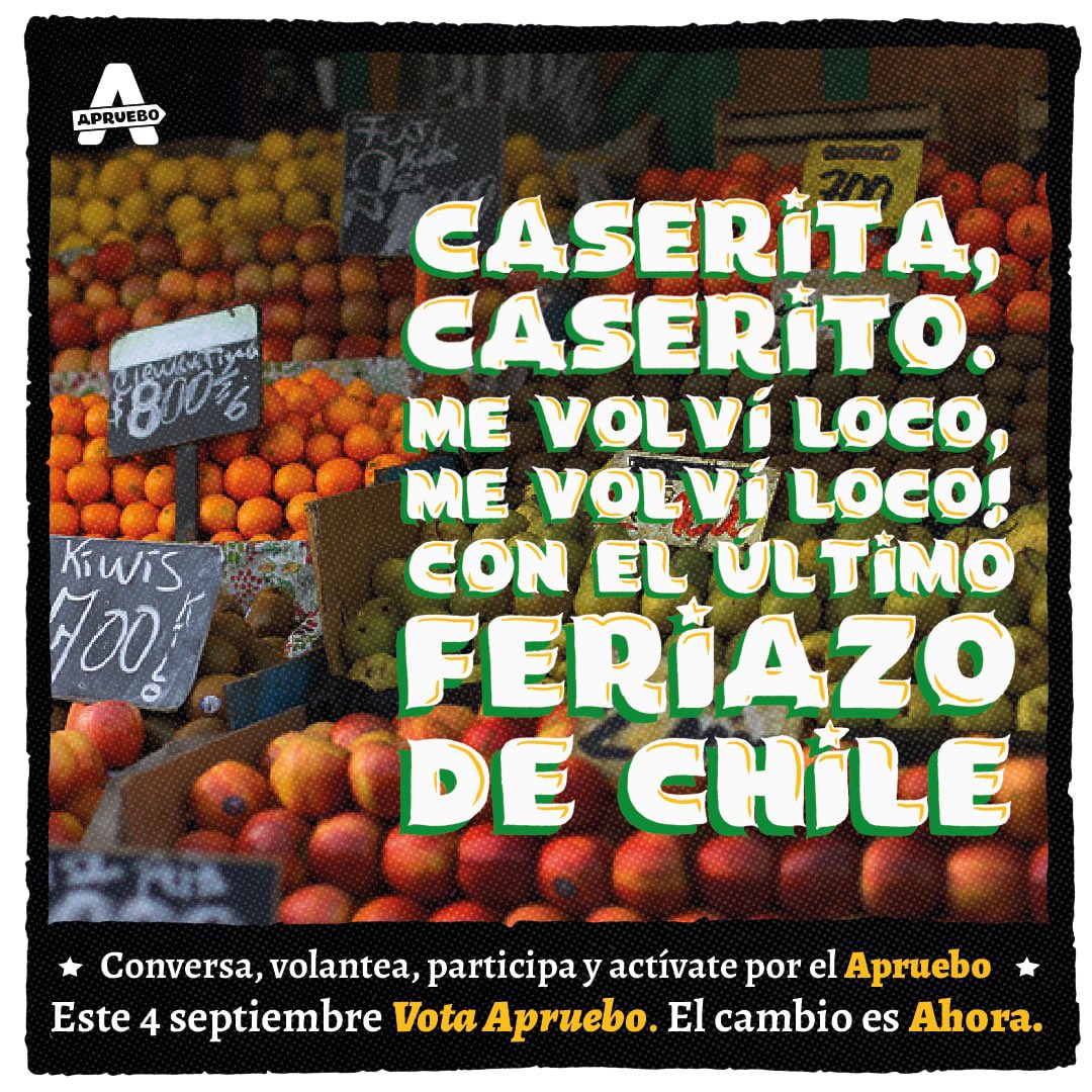 ConstDidactica's tweet photo. #ChileVotaApruebo, porque el Estado fomentará los mercados locales, las ferias libres y los circuitos cortos de comercialización e intercambio de bienes y productos relacionados a la ruralidad (Artículo 243).
#Aprueba
#Aprobemos
#AprobarEsAvanzar
#ElCambioEsAhora https://t.co/Y4k9tzjAm3