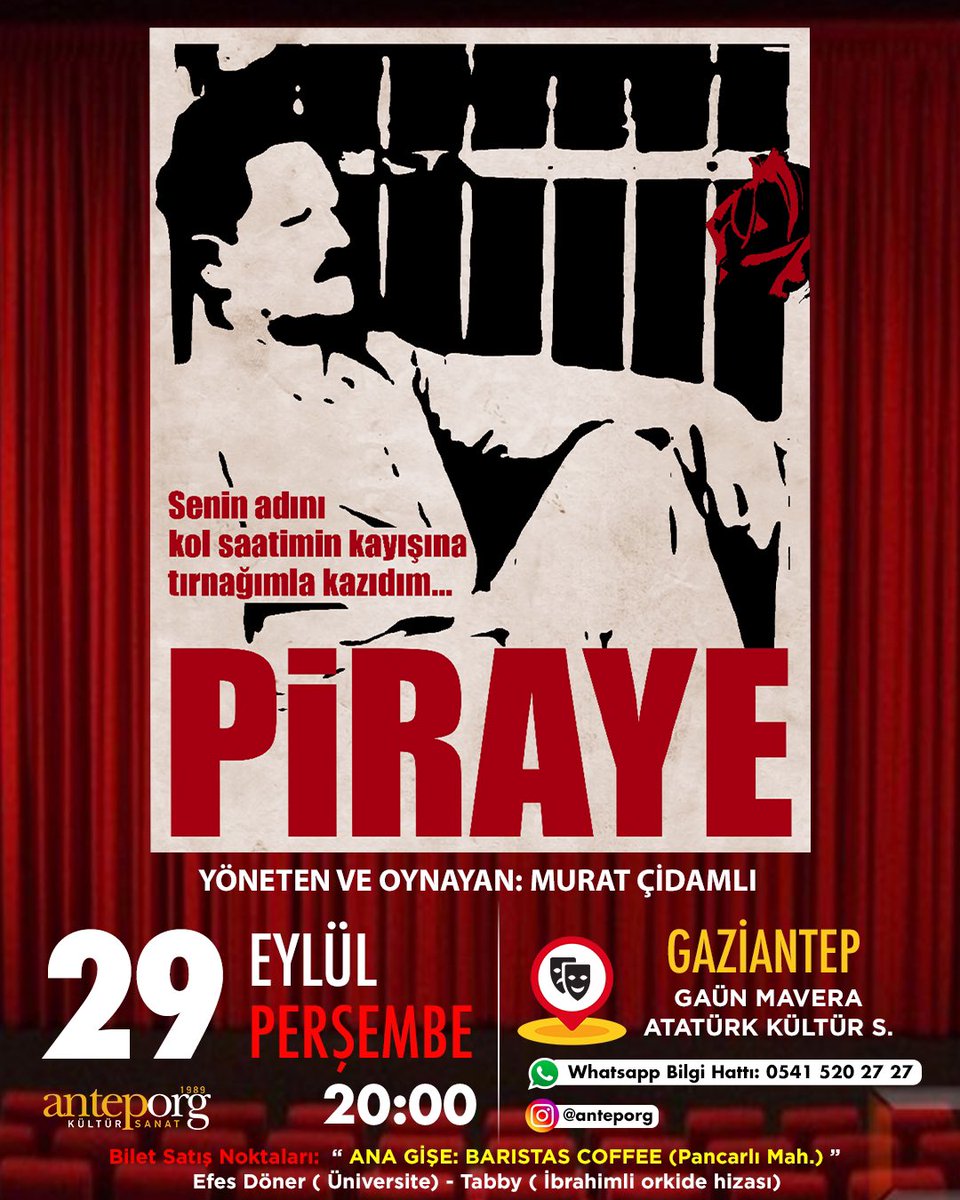 AntepOrg's tweet photo. Gaziantep Tiyatro sezonu açılıyor! 🎭 https://t.co/yHUVqUFL0A