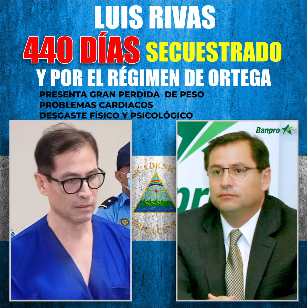 Alberto92968261's tweet photo. Ayuden a difundir los hombres y mujeres trabajadores de este país están presos y torturados, crítico el estado de #LuisRivas #Banpro #presosdeconciencia #SOSNicaragua
@ReporteNi @CafeconVozNi @despacho505 @CNNEE @Articulo66Nica @100noticiasni https://t.co/e5TtthR0P0