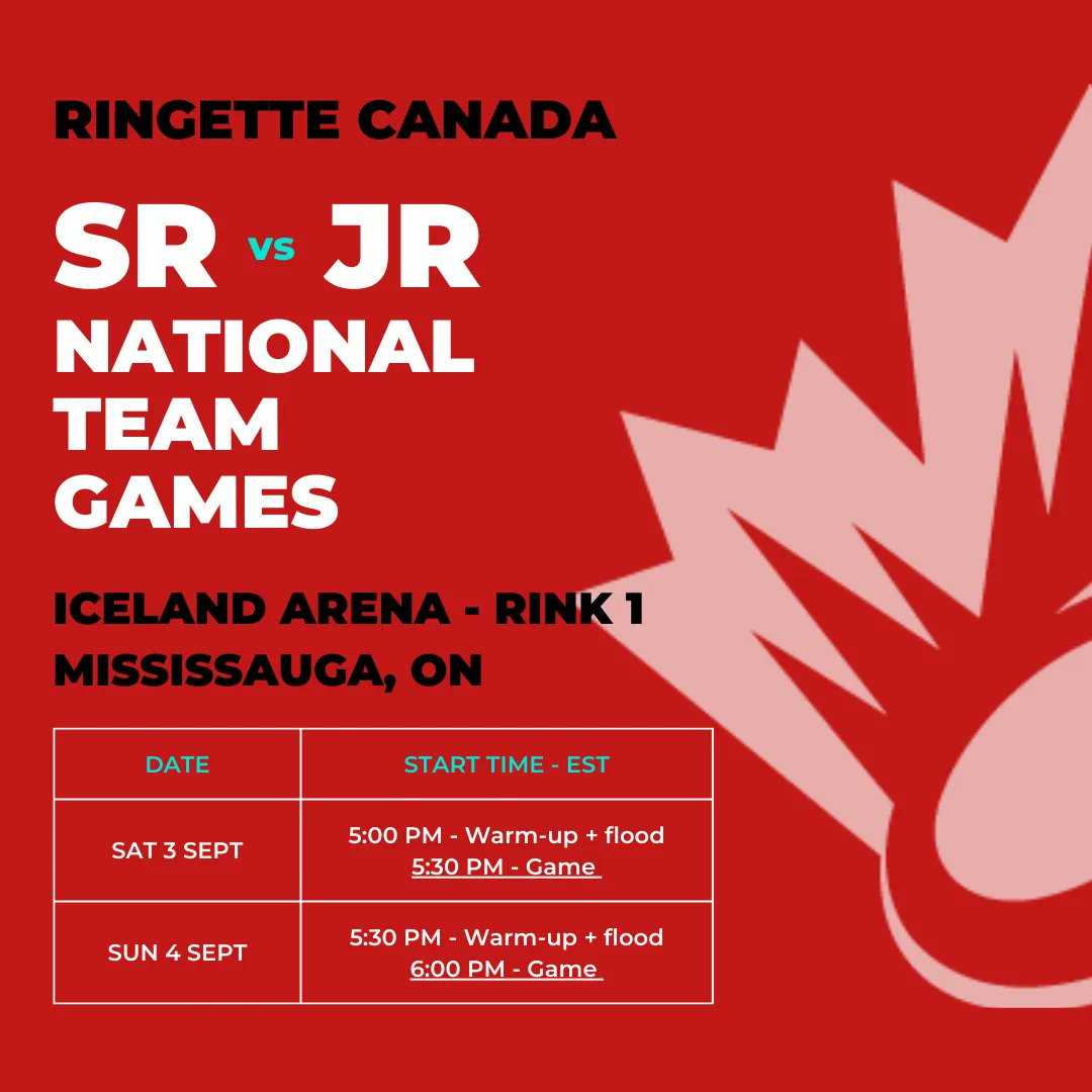 ringettecanada's tweet photo. There are 2 scheduled Sr. vs Jr.  National Team games THIS weekend that are open for spectators!
-
Ce week-end, il y a deux matchs de l'équipe nationale senior contre l'équipe nationale junior qui sont ouverts aux spectateurs ! 
@RingetteOntario 
#ringette #ELITESPORT https://t.co/pTiFrNBwYi
