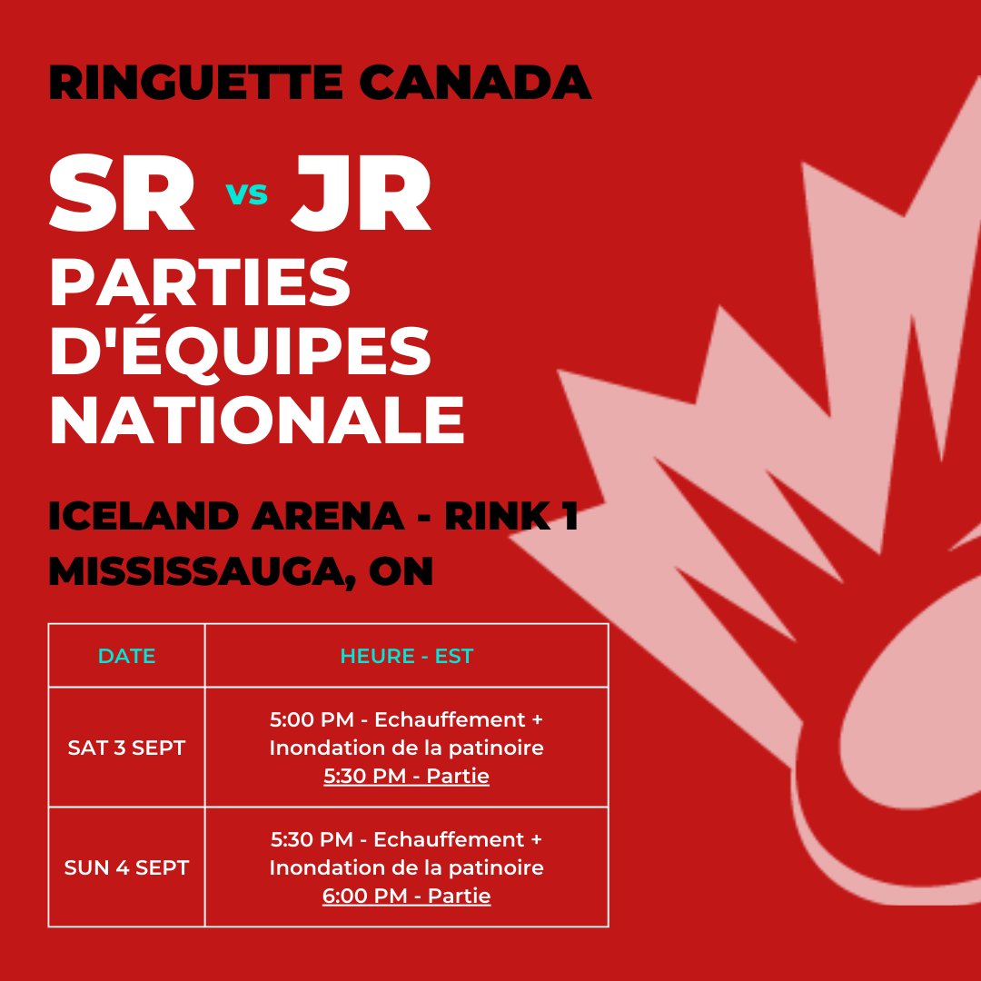 ringettecanada's tweet photo. There are 2 scheduled Sr. vs Jr.  National Team games THIS weekend that are open for spectators!
-
Ce week-end, il y a deux matchs de l'équipe nationale senior contre l'équipe nationale junior qui sont ouverts aux spectateurs ! 
@RingetteOntario 
#ringette #ELITESPORT https://t.co/pTiFrNBwYi