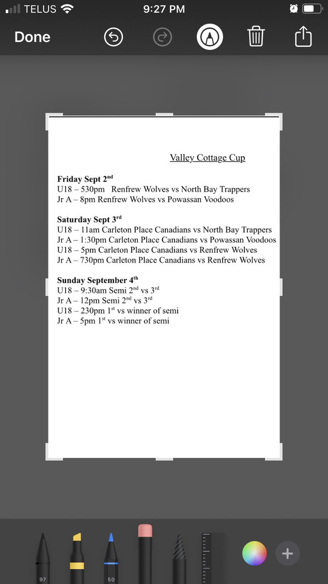 Valley Cottage Cup Schedule
