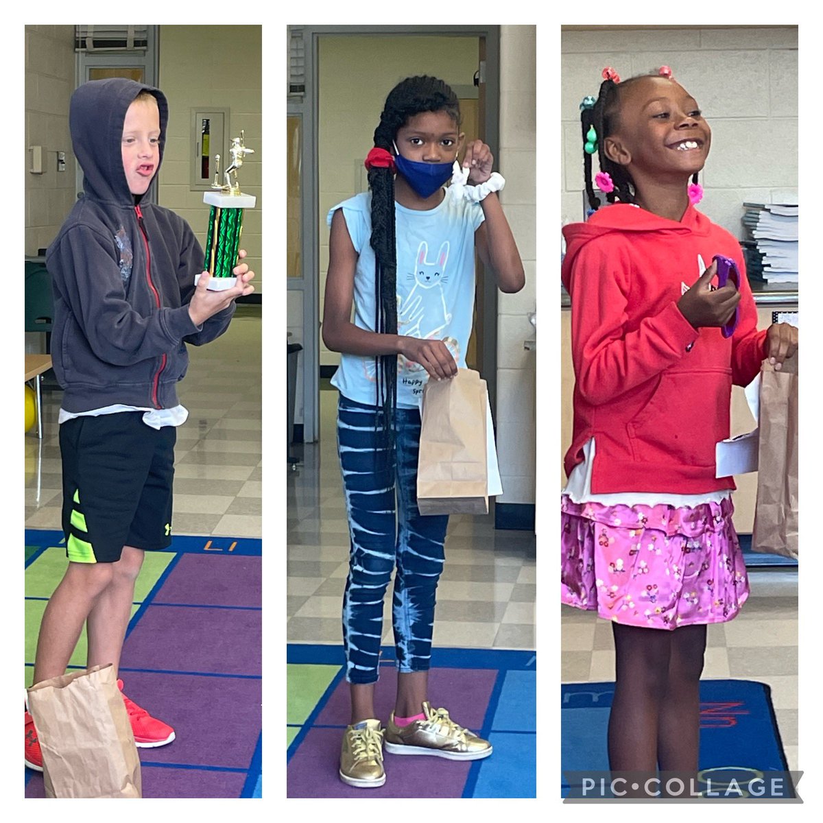 Bri_Macdonell's tweet photo. Students shared their All About Me bags today! It was so much fun to learn about our classmates! @VincentFarmBCPS #wearevincentfarm #oneteaonedream https://t.co/hiM2Wh57gg