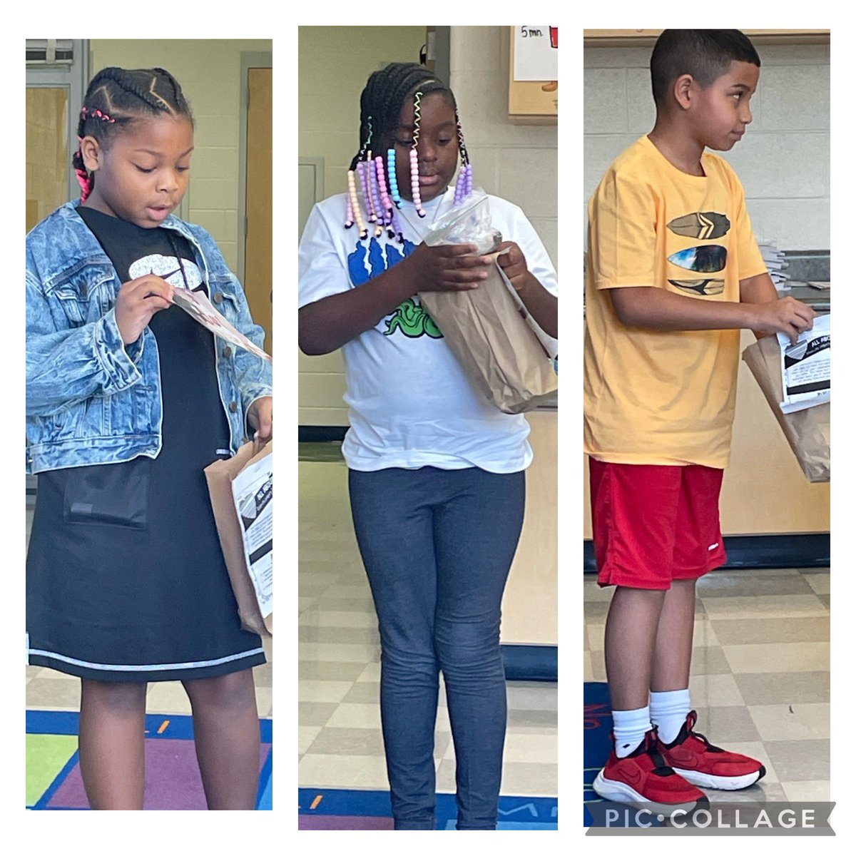 Bri_Macdonell's tweet photo. Students shared their All About Me bags today! It was so much fun to learn about our classmates! @VincentFarmBCPS #wearevincentfarm #oneteaonedream https://t.co/hiM2Wh57gg