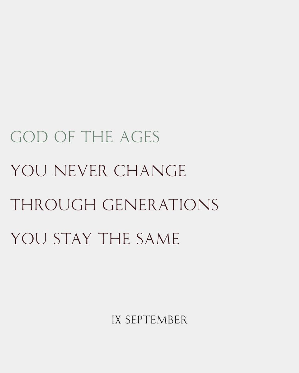 GOD OF THE AGES // 9 SEPTEMBER #godoftheages #wearemanorcollective