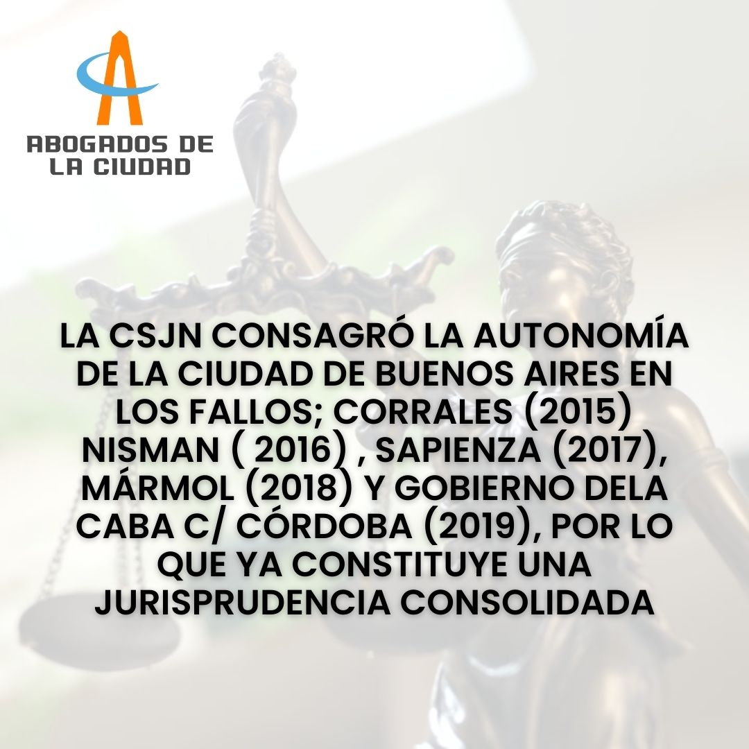 Desde Abogados de la Ciudad pedimos que se respete el ART 129 de la Constitución Nacional