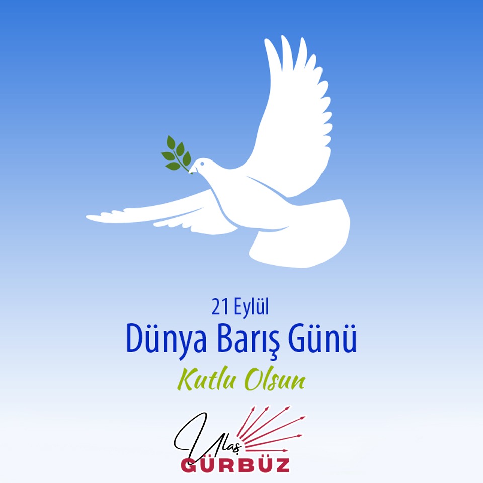 'Yurtta sulh cihanda sulh' sözünün değerini bugün bir kez daha anlıyoruz. 
#DünyaBarışGünü’nde tüm dünyaya barış dolu bir gelecek diliyorum.
#BarışHemenŞimdi #YaşasınBarış #BijiAşiti