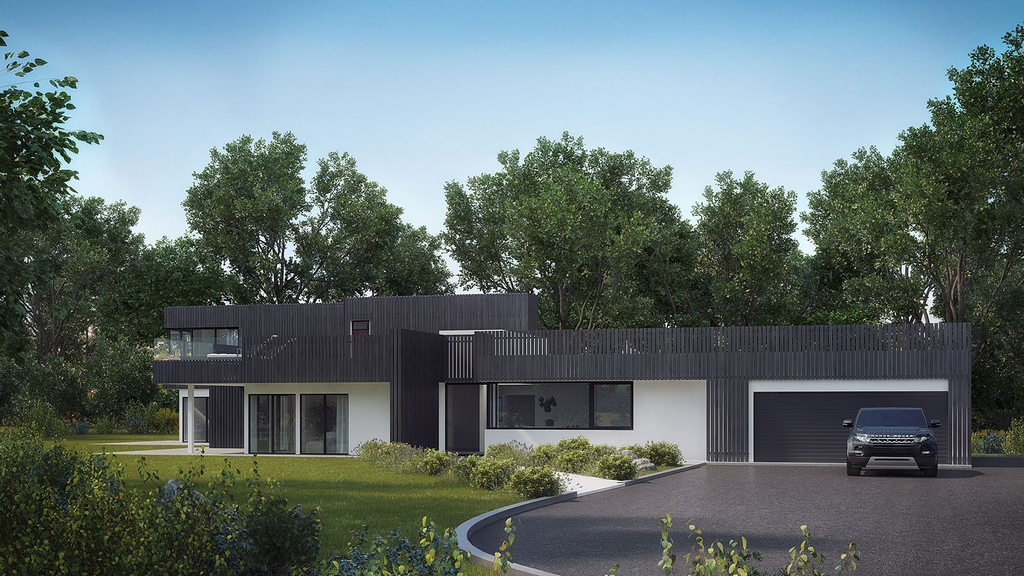 A dual-purpose exterior screen, used as a siding and balustrade for a new roof deck, modernizes this South Pasadena hillside home and creates a modern juxtaposition of light and dark materials.
.
#southpasadena #auxarchitecture #designedbyaux #singlefamilyresidential #remodel