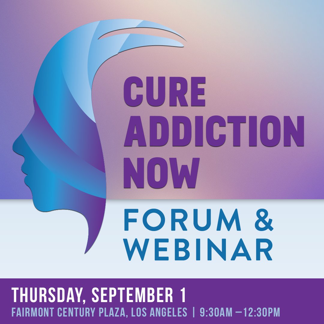 Tomorrow we will have our inaugural Cure Addiction Now Forum &amp; Webinar! Join us in person at the @fairmontcenturyplaza or via webinar! Register now at: cureaddictionnow.org/forum/ #CAN #SUD #OverdoseAware #EndOverdose
