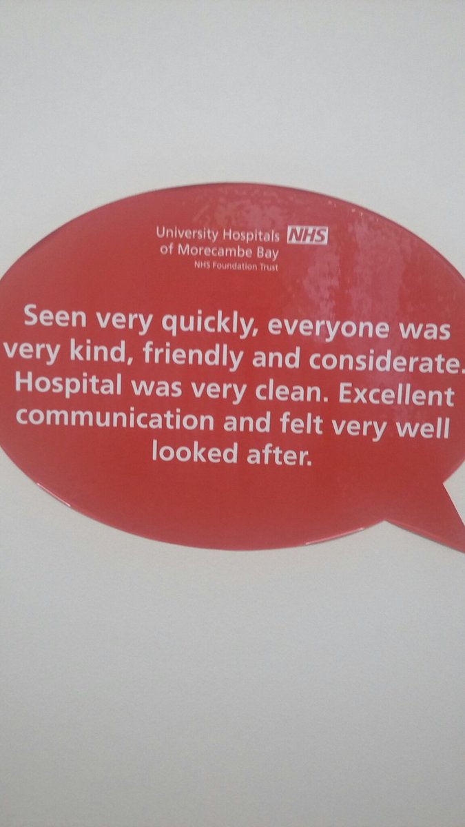 This was my experience  today - nothing wrong with our NHS here