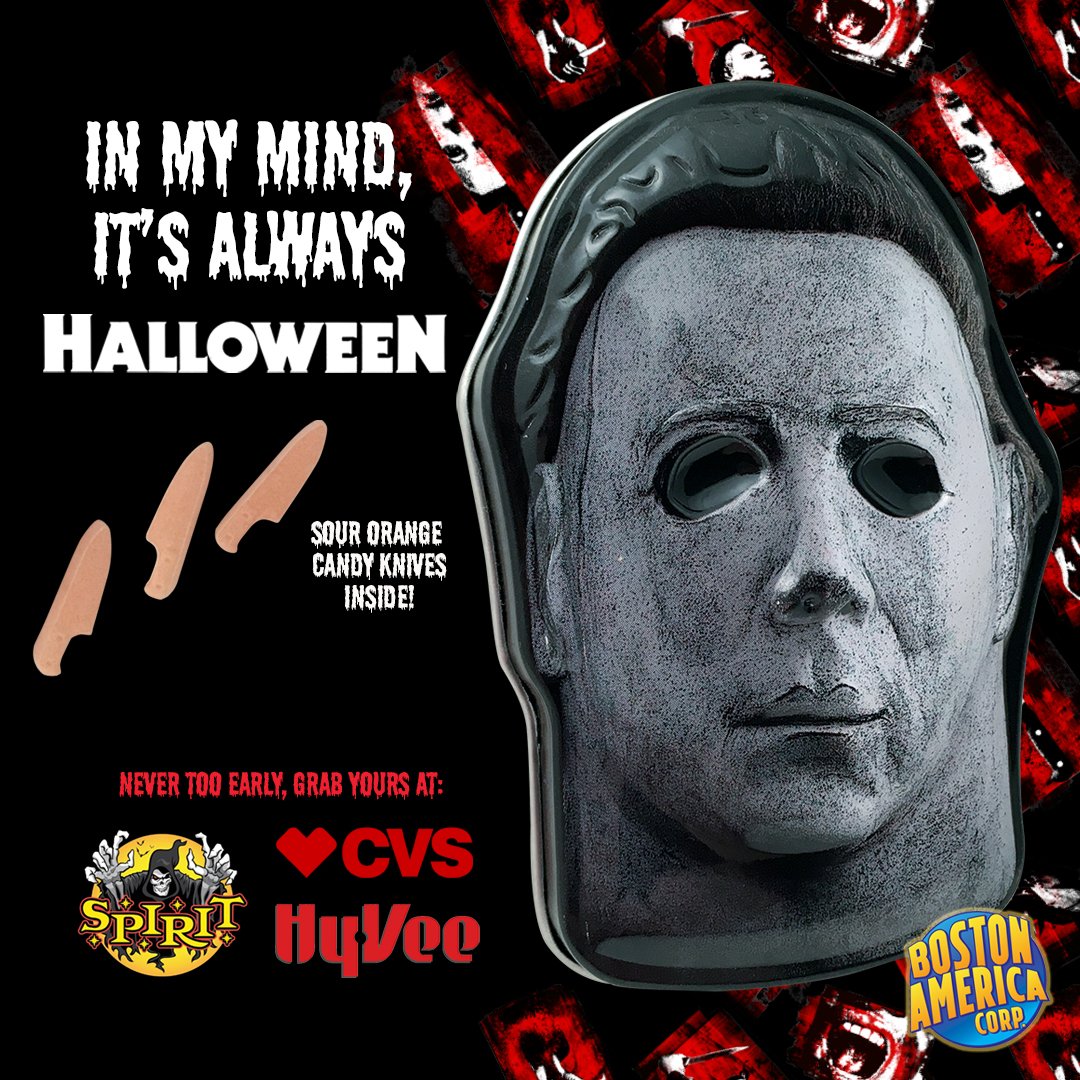 BostonACorp's tweet photo. Pumpkin spice, pumpkin slice, it's all about time to start Halloween plans! Give yourself a treat and stop by @SpiritHalloween @CVS @HyVee . #HalloweenEnds #Halloween2022 #halloweenmovie #MichaelMyers @halloweenmovie @31Nights #HorrorFan https://t.co/XbPeyjlNPr