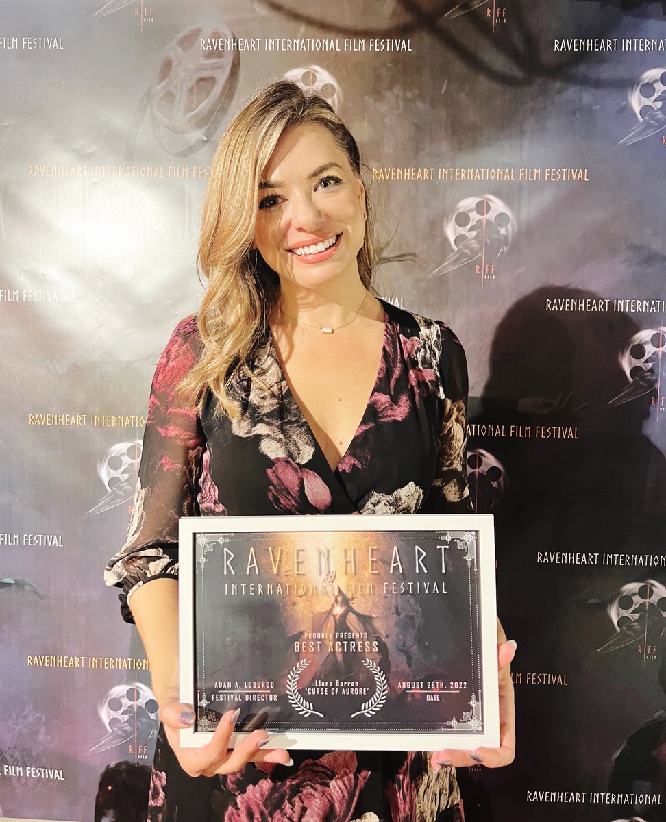 Great weekend for CoA in Oslo, Norway where we attended <a href="/RIFFoslo/">Ravenheart International Film Festival</a>, a phenomenal film fest put on by amazing people. AND our very own <a href="/LlanaBarron/">Llana Barron</a> took home the award for #BestActress 🏆 Not too shabby for an Indie Found Footage movie! Thank you <a href="/RIFFoslo/">Ravenheart International Film Festival</a>!!! #curseofaurore 🇳🇴🎬