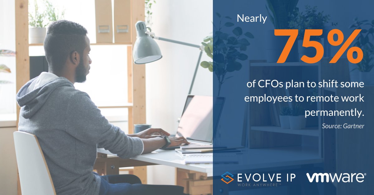 Nearly 75 percent of #CFOs plan to shift some employees to remote work permanently. Can you continue to rely only on on-premises #VDI delivery and management? Download the infographic to learn more. hubs.li/Q01lj7s30
