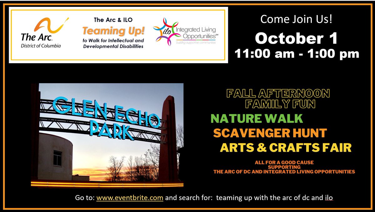 TheArcOfDC's tweet photo. We can't wait for our nature walk and scavenger hunt with @info_ilo at Glen Echo Park! Sign up and donate below.

https://t.co/xNIKpbvbTl https://t.co/gSDpWVIUSF