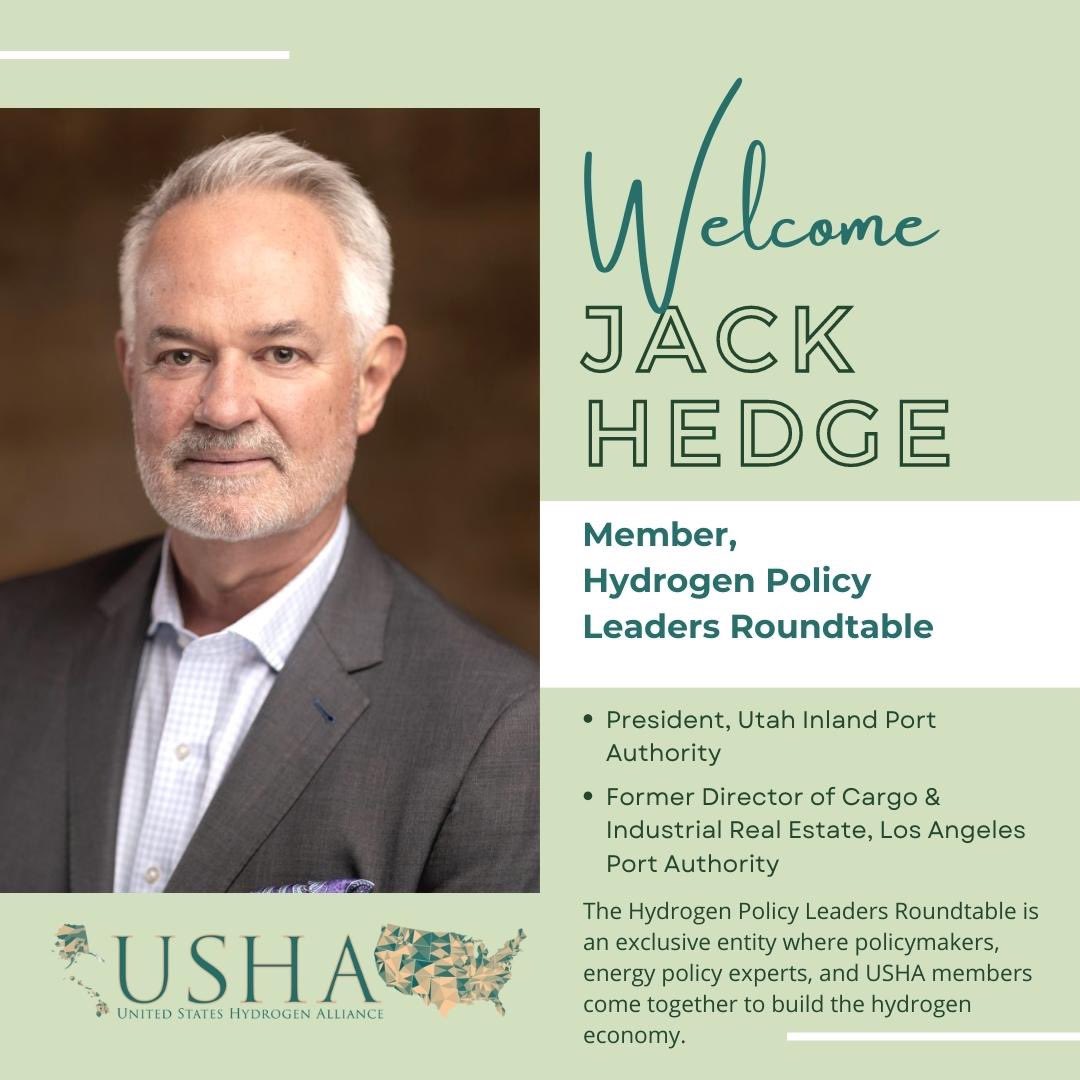 Welcome, Jack Hedge! We are excited and grateful for your participation in our #hydrogen Leaders #policy Roundtable. Looking forward to develop robust #freightsolutions to keep the #hydrogeneconomy moving and growing! #utahinlandportauthority