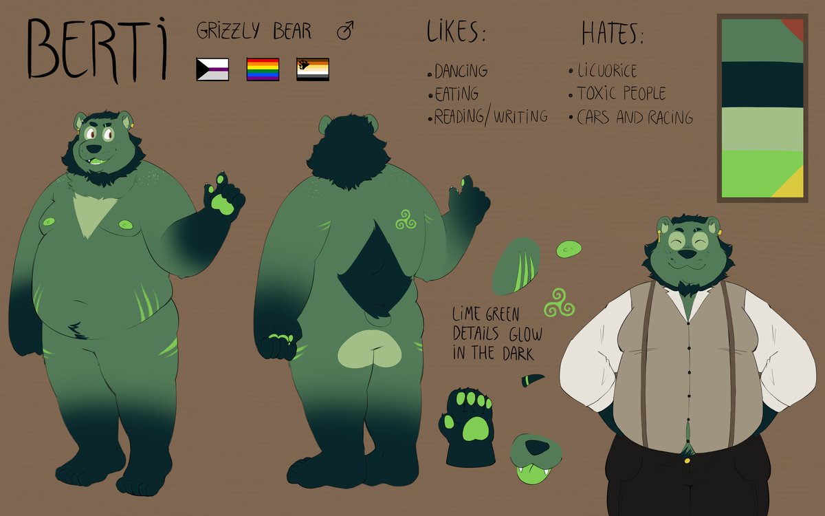 RacchettaR's tweet photo. Ref sheet for @berti7king 🐻✨ https://t.co/2O58jSouIL