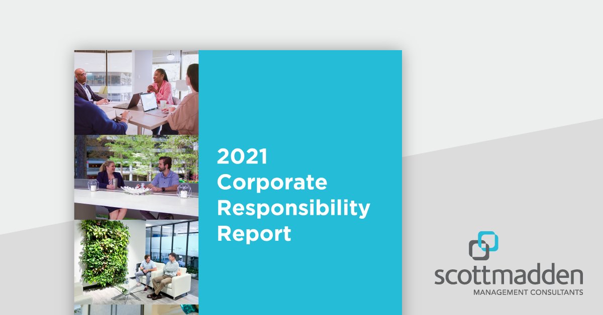 ScottMadden continually assesses our ESG priorities. Read the full report that afforded us the ability to reassess business risks and opportunities and improve upon our ESG and corporate strategy. bit.ly/3Rqs0ec