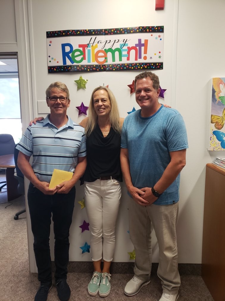 Retiring today alongside colleagues ⁦<a href="/HDSB_GTruffen/">Gord Truffen</a>⁩ and ⁦@HDSB_DBoag⁩. I will miss the amazing people I’ve worked with. ⁦Thank you for the amazing ride ⁦<a href="/HaltonDSB/">HDSB</a>⁩.  Thank you to my husband, Rob, for all your support throughout my career❤️.