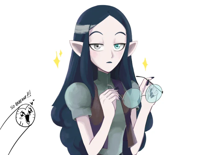 i got a generous ko-fi donation and their request was just "stoic lilith", so I painted stoic lilith 