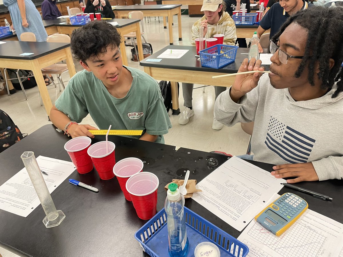 Day 3 - Ms Freeman’s class is hard at work investigating the impact of sugar concentration as it relates to bubble size.