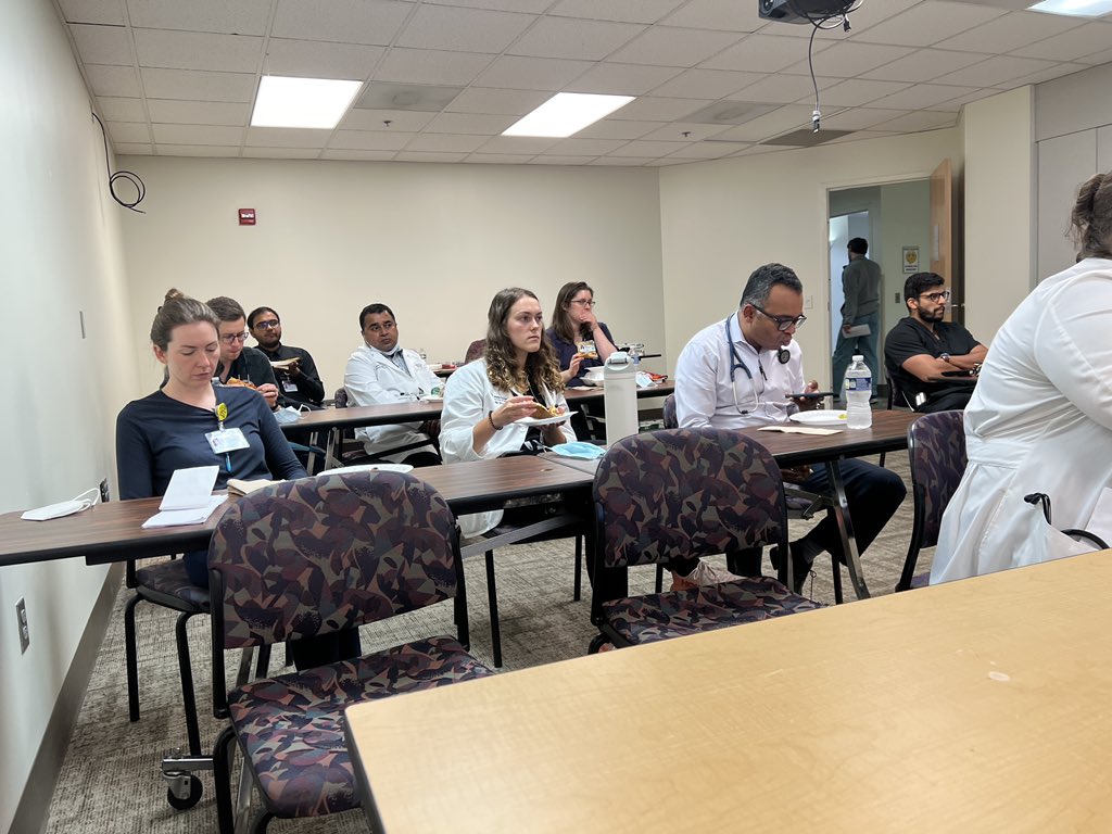 Hospital Medicine hosted a joint noon conference with the Internal Medicine residency program @wfimres at High Point Medical Center today! We learned about a great case of C-ANCA positive vasculitis associated with Diffuse Alveolar Hemorrhage!