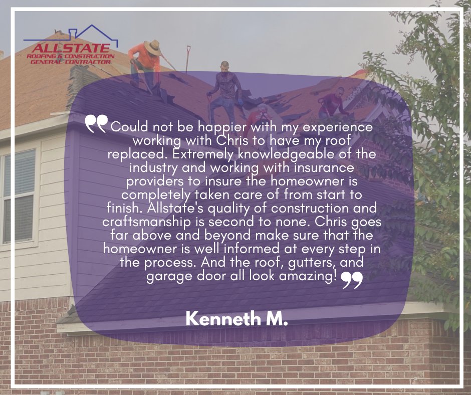 GcAllstate's tweet photo. Homeowner review!
#roofing #newroof #insuranceclaim #weatherdamage #houstoncontractor #freeinspection #katycontractor https://t.co/TfyBscRbOc