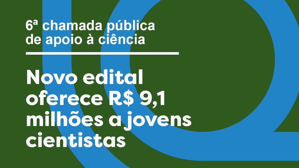 🤩📢O Instituto Serrapilheira lança nesta quarta-feira, 31, a 6ª chamada pública de apoio à ciência. Novo edital, que vai selecionar até 10 cientistas, valoriza o risco dos projetos e inclui parceria com FAPs. Saiba mais na thread 👇