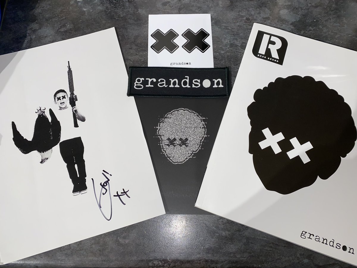 SIGNED GRANDSON GIVEAWAY

I’m giving away grans rock sound cover magazine, signed a modern day tragedy print, sticker, art book &amp; patch. 

TO ENTER: RT + must be following <a href="/grandson/">grandson</a> &amp; myself. (International)

Entities close: 22/09/22.

good luck ✖️✖️