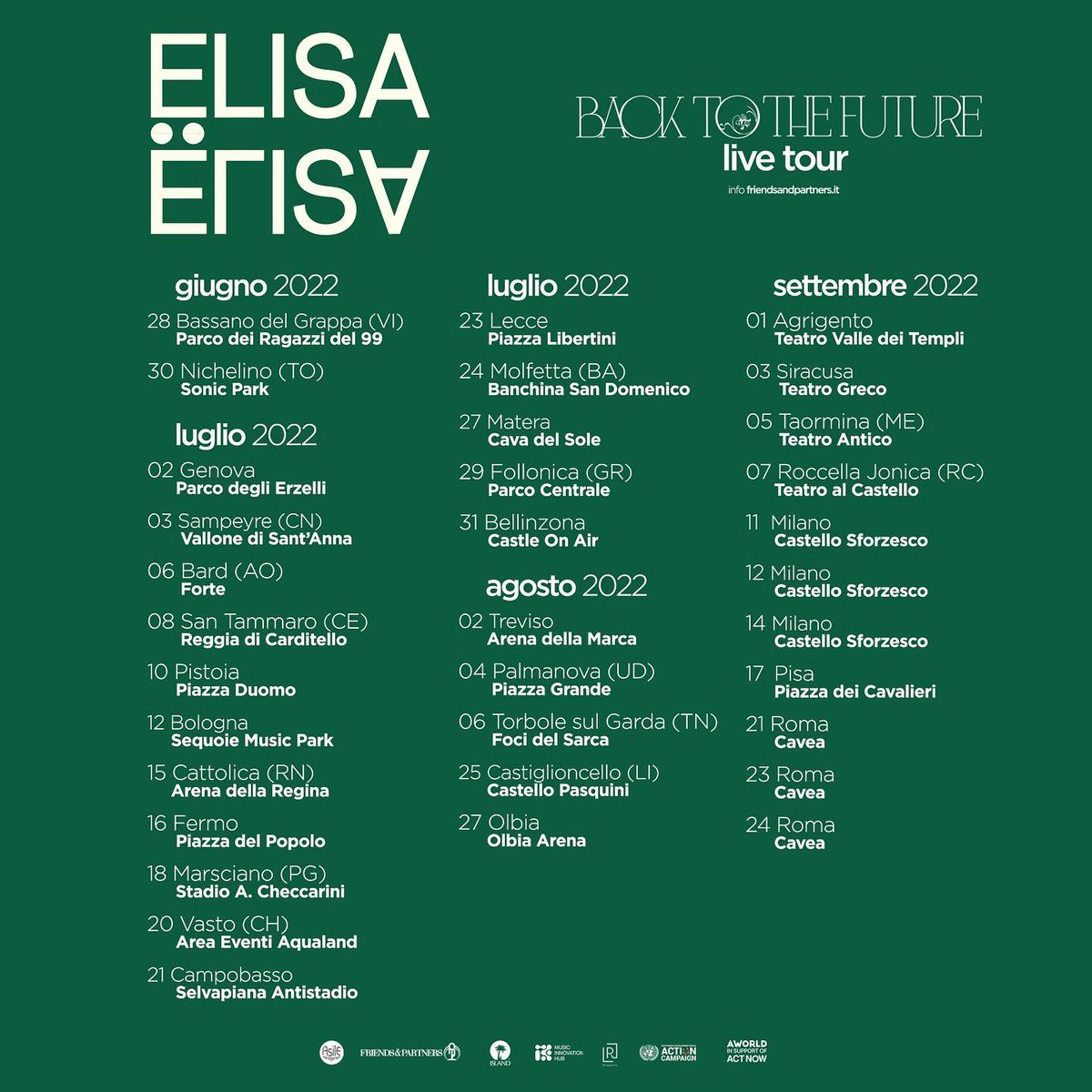 LumiOffMusic's tweet photo. È con immenso piacere che annuncio che aprirò il concerto di @elisatoffoli sabato a Siracusa per il “Back To The Future” Tour. 
Ringrazio di cuore Elisa per questa opportunità, @officialFandP, #MusicInnovationHubb,  @SDGaction   e @puntoeacapolive!🔥 
https://t.co/UlI1EqgzSI https://t.co/WFe0PbCsie