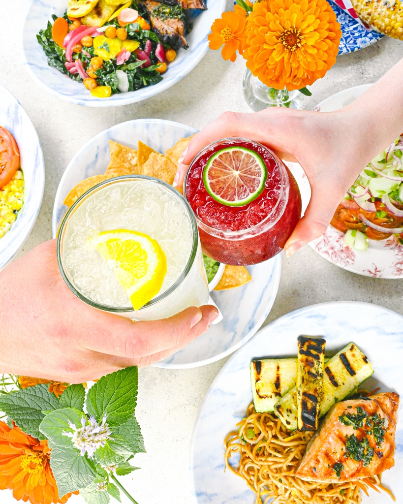 Cheers-ing to dinner plans on the patio tonight! ✨