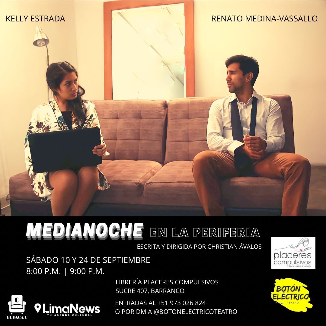 amiestilope's tweet photo. CUATRO ÚNICAS FUNCIONES DE "MEDIANOCHE EN LA PERIFERIA"
Funciones: Sábado 10 y 24 de septiembre a las 8:00 p. m. y 9:00 p. m. en la Librería Placeres Compulsivos (Sucre 407, Barranco).
Asegura tus entradas al 973 026 824.
.
#Teatro #MicroObra #teatroperú #TeatroPeruano https://t.co/mlcsAqease