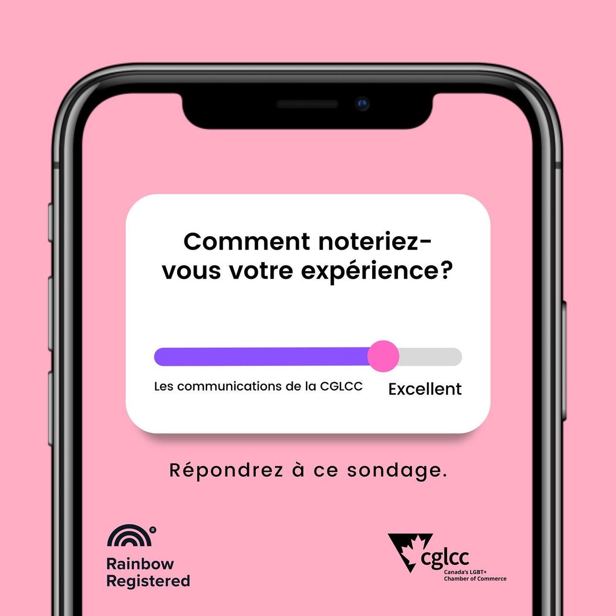 Rainbow Registered | Arc-en-ciel Officiel (@rainbowregister) on Twitter photo Sondage sur les communications de la CGLCC.
Votre opinion sur les communications de la CGLCC nous est précieuse. Remplissez notre sondage sur les communications pour nous laisser savoir ce que vous pensez. surveymonkey.com/r/R327BY7
<a href="/theCGLCC/">Canada’s 2SLGBTQI+ Chamber of Commerce</a> Sondage sur les communications de la CGLCC.
Votre opinion sur les communications de la CGLCC nous est précieuse. Remplissez notre sondage sur les communications pour nous laisser savoir ce que vous pensez. surveymonkey.com/r/R327BY7
<a href="/theCGLCC/">Canada’s 2SLGBTQI+ Chamber of Commerce</a>