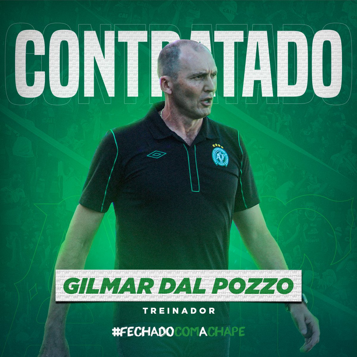 ChapecoenseReal's tweet photo. FECHADO COM A CHAPE! 🇳🇬

Gilmar Dal Pozzo é o novo técnico da Chapecoense. 

Bem-vindo, novamente, à família Chape, professor! Vamos juntos em busca dos nossos objetivos. 

#VamosChape https://t.co/bx56dURad4