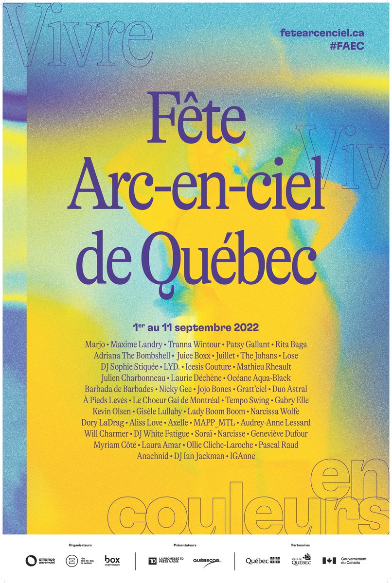 La Fête Arc-en-ciel de Québec 2022 débute demain! 🥳 #LGBTQ