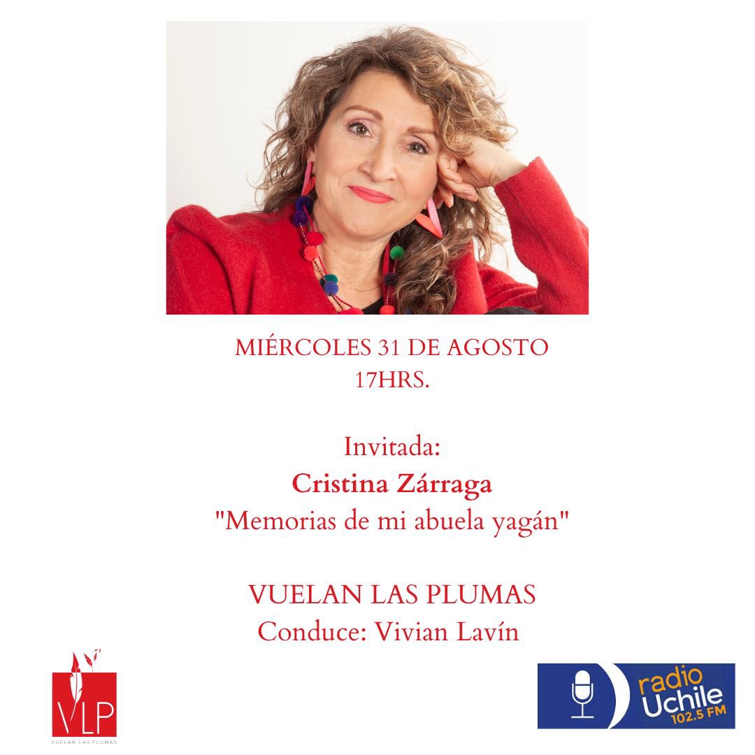 Vuelan las Plumas (@vuelanlasplumas) on Twitter photo “No me siento chilena. Me siento yagan”, dice Cristina Zárraga,nieta de Cristina Calderón. Su abuela la conectó con su historia familiar y hoy, publica este libro indispensable para entender a su abuela y a ella misma. <a href="/uchileradio/">Diario-Radio UChile</a> 17h. Conduce: <a href="/vivian_lavin/">Vivian Lavín Almazán</a> <a href="/LiberaliaEd/">Liberalia Ediciones</a> “No me siento chilena. Me siento yagan”, dice Cristina Zárraga,nieta de Cristina Calderón. Su abuela la conectó con su historia familiar y hoy, publica este libro indispensable para entender a su abuela y a ella misma. <a href="/uchileradio/">Diario-Radio UChile</a> 17h. Conduce: <a href="/vivian_lavin/">Vivian Lavín Almazán</a> <a href="/LiberaliaEd/">Liberalia Ediciones</a>