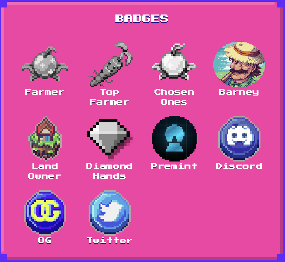 pixels_online's tweet photo. Check the dashboard now, you might already have some badges!

These badges give you significant points for our airdrop. If you get even 1 badge, you'll probably make it.

Collect them all and: 🤯 https://t.co/JNprETJ5bD
