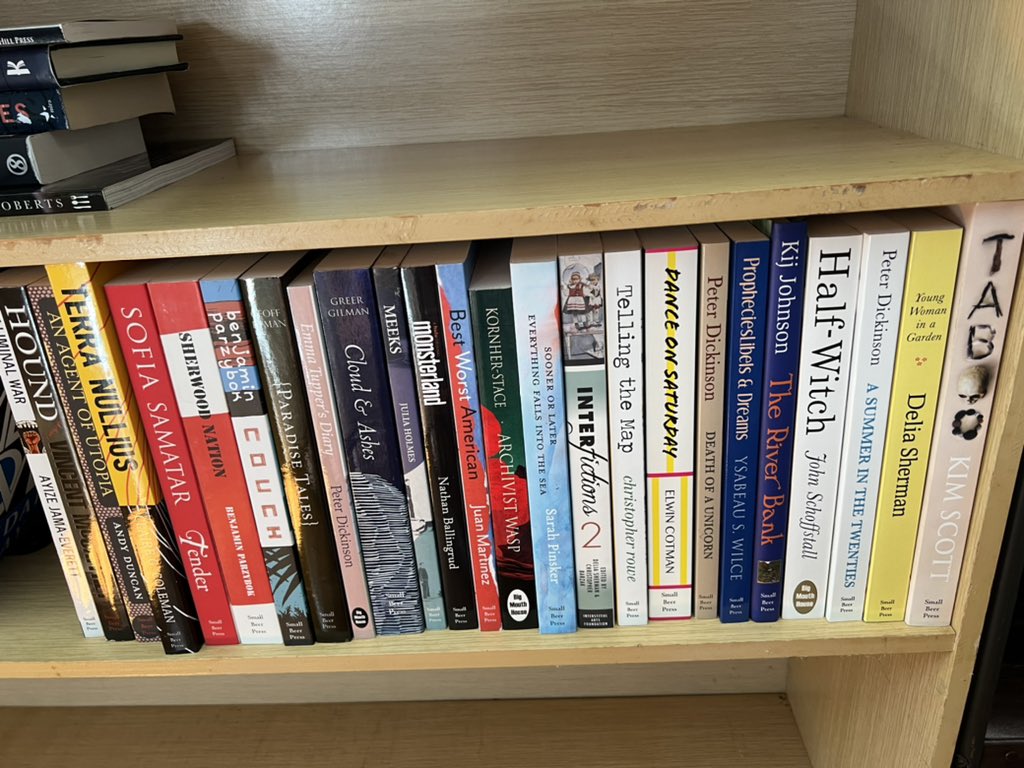 Many thanks to our friends @smallbeerpress for this lovely donation of books to <a href="/LexWritersRoom/">Lexington Writer's Room</a> as we rebuild our library! 😍