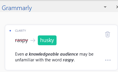 I'm confused. Who doesn't know "raspy"? #amwriting