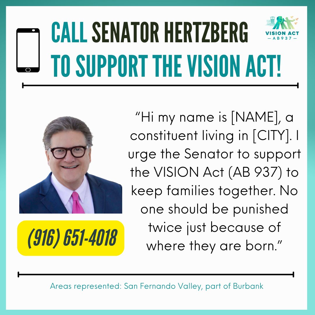 iceoutofca's tweet image. The #VISIONAct is still alive!! We only have today. We need Senators @Portantino, @SenBobHertzberg, @SenatorUmberg, @GeneralRoth, @SenBobArchuleta  to vote YES on the bill asap. 🚨Please call their offices now!!