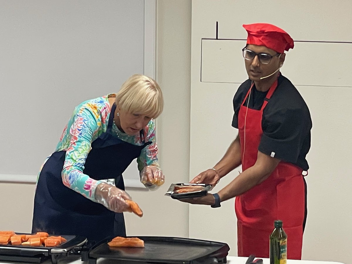 We where so happy to host Sri Pallavaram of Abbott who provided a wonderful cooking demonstration of a healthy meal that we can easily do at home. It was a informative and delicious!!