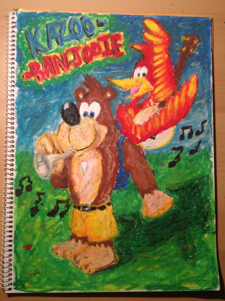 WereBear (@WereBear_64) on Twitter photo 2022-08-31 19:12:56 I tried out some oil pastels for the first time in a long time and I had fun with them Also this is what would happen if Banjo and Kazooie switched instruments #BanjoKazooie #OilPastel I tried out some oil pastels for the first time in a long time and I had fun with them Also this is what would happen if Banjo and Kazooie switched instruments #BanjoKazooie #OilPastel