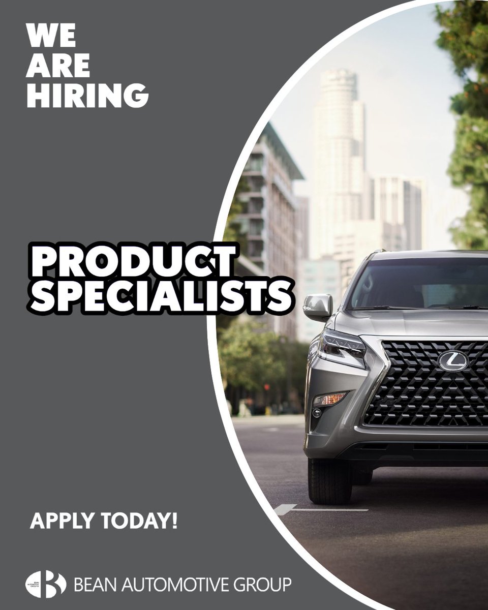 We're looking for Product Specialists to join our sales team! 
View this current opening here: beanauto.com/lk-product-spe…
#WeAreHiring #ShareThis