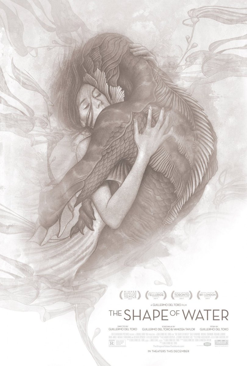 LASTEXITshirts's tweet photo. Love can make you do some strange things...like rescue an ancient river god from a secret government lab and turn your bathroom into a sex aquarium, but who am I to judge?

The weird but lovely 'The Shape of Water' is my movie for tonight, starting at 11:15 pm on Film4.
- Jamie https://t.co/JhXR4DcKe9