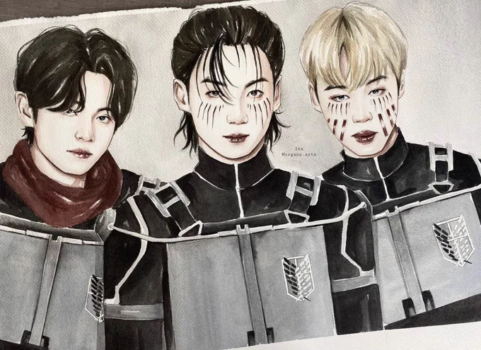 Hey guys, I sell these drawings, If you're interested send me a dm Suga : 200€ + 10€ of shipping Rm : 100€ + 10€ of shippingTaehyung : 100€ + 10€ of shipping Hyung line : 300€ + 10€ of shipping (bigger than an A3) 