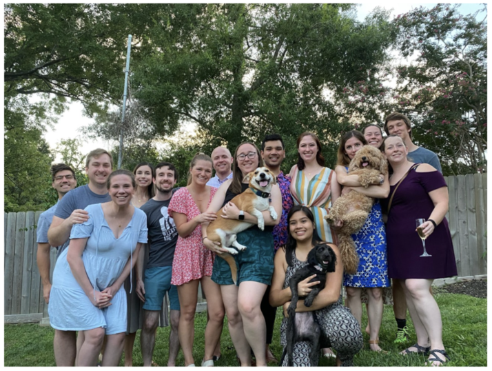 VanderbiltMSTP's tweet photo. @FutureDrELF (G3) and her partner Nirant Gupta got engaged! Shoutout to @sarah_c_reed (G2), @mtigue13  (G2), @LobergMatthew (G3), and Riley Bergman (G3) for helping with the surprise proposal. Congratulations! https://t.co/PDdYOeyCuq
