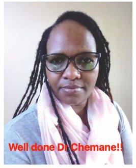 ukznphysio (@ukznphysio) on Twitter photo We at the Department of <a href="/ukznphysio/">ukznphysio</a>  are incredibly delighted and proud to announce that our wonderful lecturer <a href="/zamachemane/">@ZamaChemane</a> has been awarded her PhD degree. Congratulations to you DR CHEMANE!!We look forward to the grad photos😀🍾👩🎓 <a href="/UKZNCHS/">UKZN's CHS</a>
 <a href="/ChettyVerusia/">Verusia Chetty</a>  <a href="/saulcobbing/">Saul Cobbing</a> We at the Department of <a href="/ukznphysio/">ukznphysio</a>  are incredibly delighted and proud to announce that our wonderful lecturer <a href="/zamachemane/">@ZamaChemane</a> has been awarded her PhD degree. Congratulations to you DR CHEMANE!!We look forward to the grad photos😀🍾👩🎓 <a href="/UKZNCHS/">UKZN's CHS</a>
 <a href="/ChettyVerusia/">Verusia Chetty</a>  <a href="/saulcobbing/">Saul Cobbing</a>